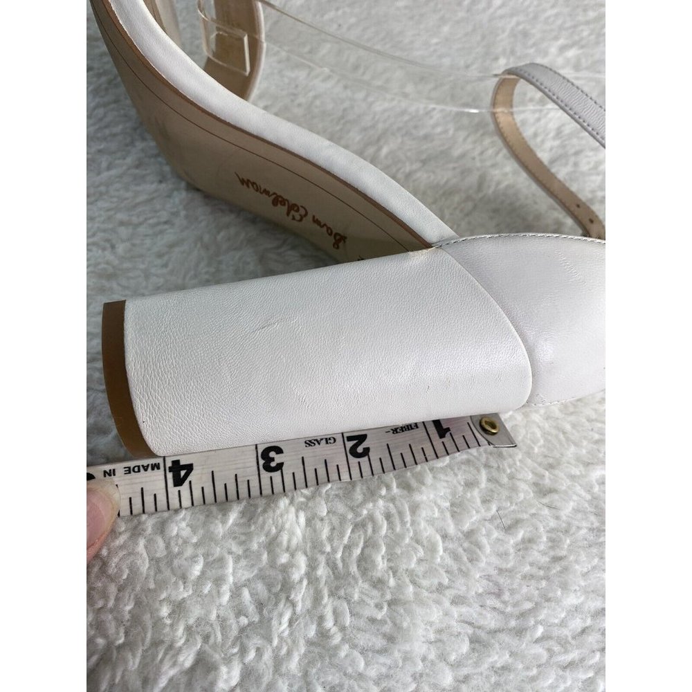 Sam Edelman 249005 Womens Yaro Leather Ankle Strap Sandals White Size 9.5 - Picture 10 of 11